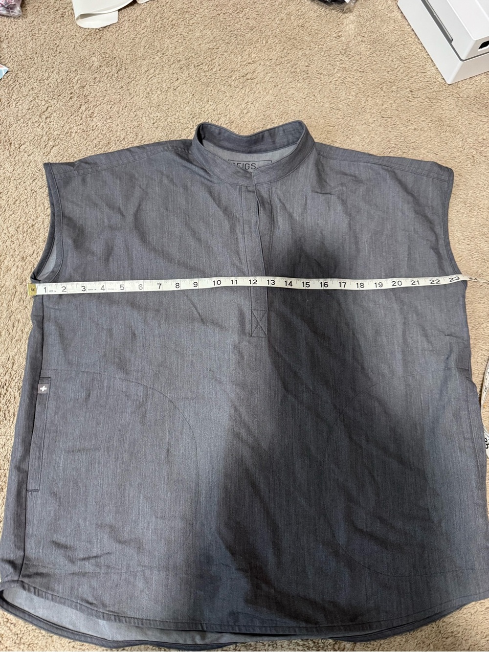 Figs Rafaela Oversized Scrub Top- graphite - Picture 2 of 5